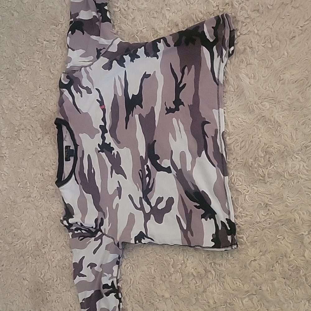 Black camo POLO long-sleeved tshirt